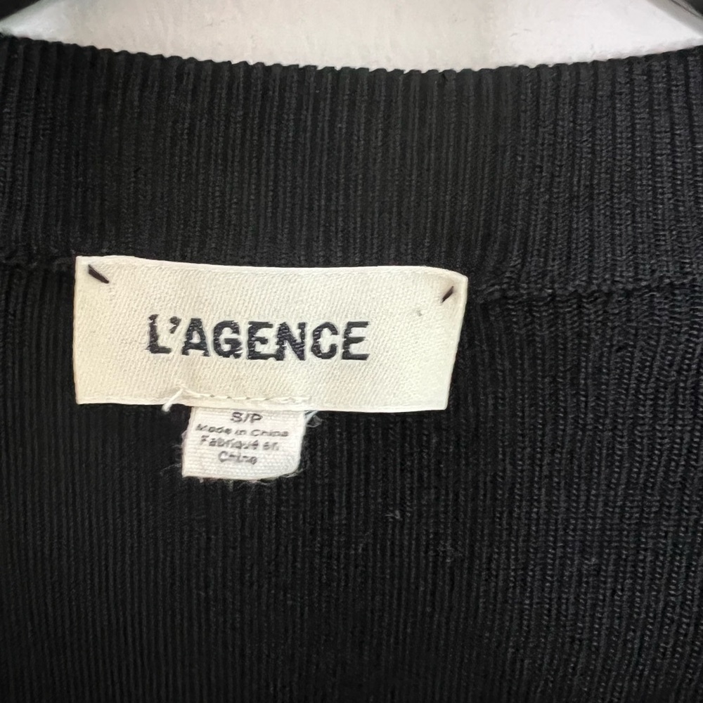 L’Agence woman’s Lucas black long Rib cardigans sweater - Picture 11 of 11